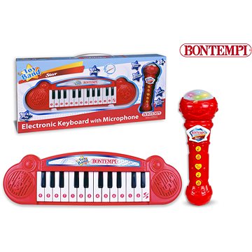 Bontempi Mini klávesnice a mikrofon Karaoke 35 x 10 x 3,5 cm (047663336343)