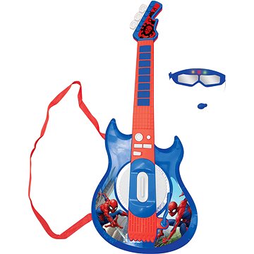 Lexibook Spider-Man Elektronická svítící kytara s mikrofonem ve tvaru brýlí (3380743087429)