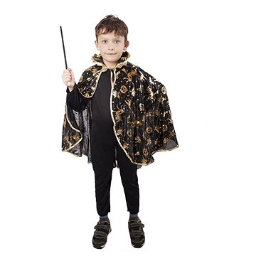 Karnevalový kostým plášť čarodějnický černý, dětský - halloween (8590687610972)