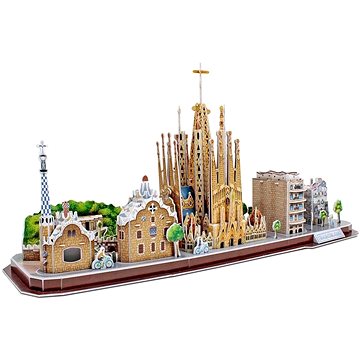 Cubicfun 3D puzzle CityLine panorama: Barcelona 186 dílků (6944588202569)