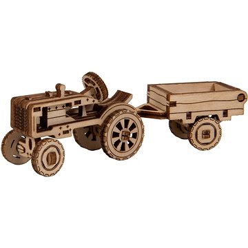 Wooden city 3D puzzle Superfast Americký traktor s vlečkou (5903641494175)