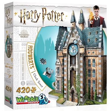 Wrebbit 3D puzzle Harry Potter: Bradavice, Hodinová věž 420 dílků (665541010132)