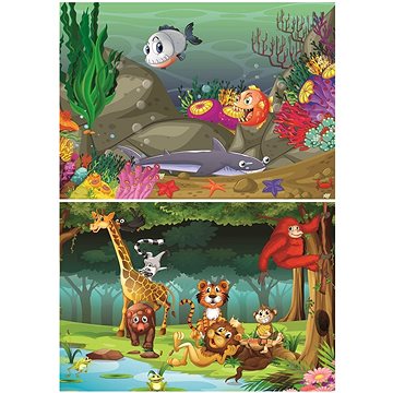 Art puzzle Puzzle Pod mořem a divoká zvířátka 24+35 dílků (8697950844949)