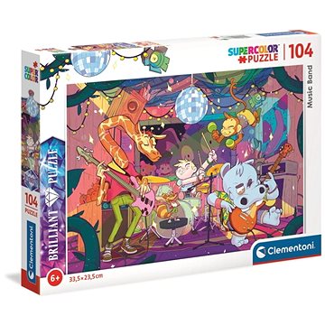 Clementoni Briliant puzzle Hudební skupina 104 dílků (8005125201778)