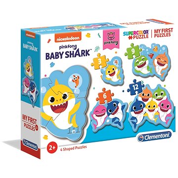 Clementoni Moje první puzzle Baby Shark 4v1 (3,6,9,12 dílků) (8005125208289)