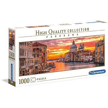 Clementoni Panoramatické puzzle Kanál Grande, Benátky 1000 dílků (8005125394265)