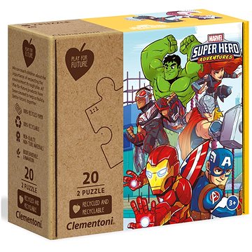 Play For Future Puzzle Marvel Super Hero Adventures 2x20 dílků (8005125247752)