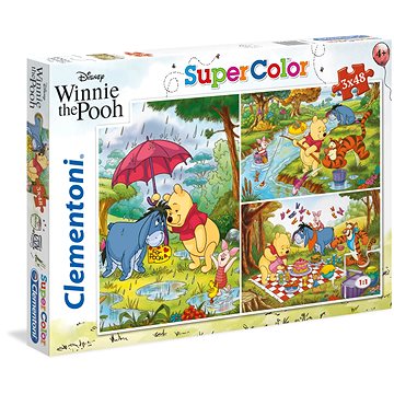Clementoni Puzzle Medvídek Pú 3x48 dílků (8005125252329)