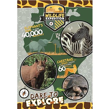 Clementoni Puzzle National Geographics: Expedice do divočiny 180 dílků (8005125292073)