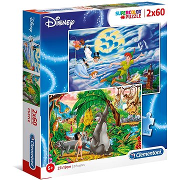 Puzzle Peter Pan a Kniha džunglí 2x60 dílků (8005125216130)
