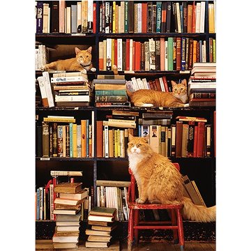 Cobble Hill Puzzle Kočky v knihkupectví Gotham 500 dílků (625012850803)