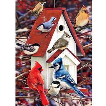 Cobble Hill Puzzle Ptačí budka v zimě 1000 dílků (625012801225)