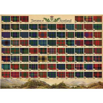Cobble Hill Puzzle Skotské tartany 1000 dílků (625012803243)