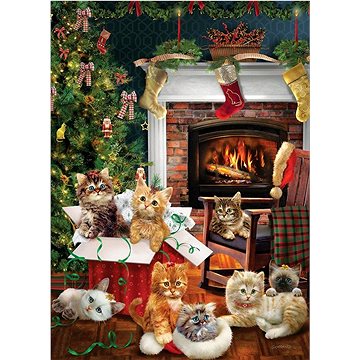 Cobble Hill Puzzle Vánoční koťata 1000 dílků (625012802420)