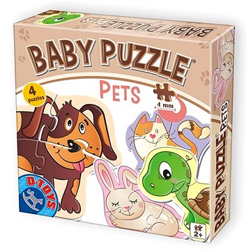 D-Toys Baby puzzle Domácí mazlíčci 4v1 (2-4 dílky) (5947502871255)