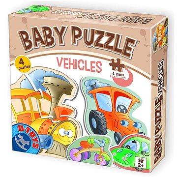 D-Toys Baby puzzle Dopravní prostředky 4v1 (2-4 dílky) (5947502871279)