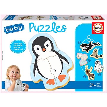 Educa Baby puzzle Polární zvířata 5v1 (3-5 dílků) (8412668185883)