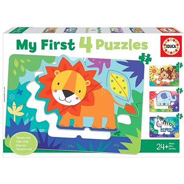Educa Moje první puzzle Zvířátka z divočiny 4v1 (5,6,7,8 dílků) (8412668188976)