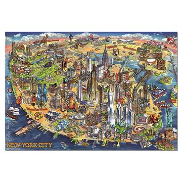 Educa Puzzle Mapa New Yorku 500 dílků (8412668184534)