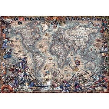 Educa Puzzle Pirátská mapa 2000 dílků (8412668180086)