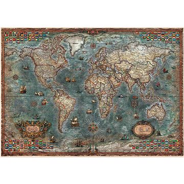 Educa Puzzle Politická mapa světa 8000 dílků (8412668180178)