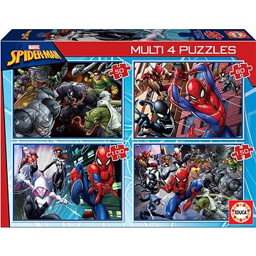 Educa Puzzle Spiderman 4v1 (50,80,100,150 dílků) (8412668181021)