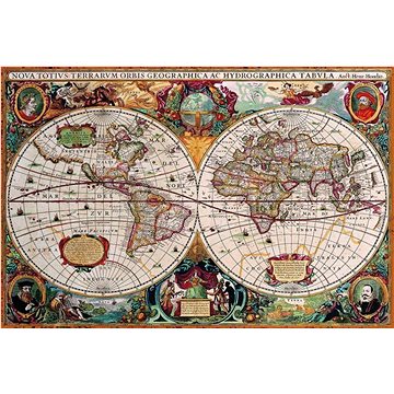 Eurographics Puzzle Antická mapa světa 2000 dílků (628136119979)