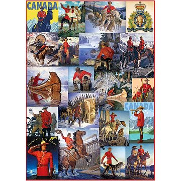 Eurographics Puzzle Královská kanadská jízdní policie - koláž 1000 dílků (628136607773)