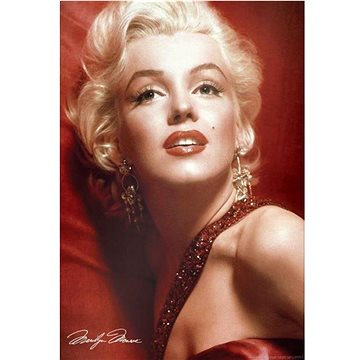 Eurographics Puzzle Marilyn Monroe: Červený portrét 1000 dílků (628136608121)