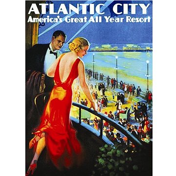 Eurographics Puzzle Plakát: Atlantic City 1000 dílků (628136603966)
