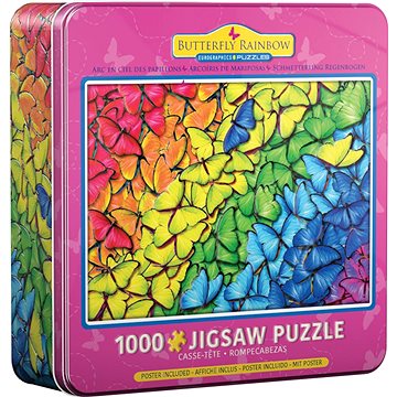 Eurographics Puzzle v plechové krabičce Motýlí duha 1000 dílků (628136656030)