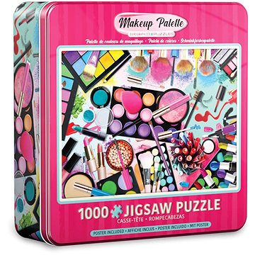 Eurographics Puzzle v plechové krabičce Paleta barev: Makeup 1000 dílků (628136056410)