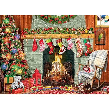 Eurographics Puzzle Vánoce u krbu XL 500 dílků (628136455022)