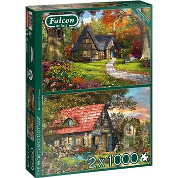 Falcon Puzzle Dřevěné chaloupky 2x1000 dílků (8710126112946)