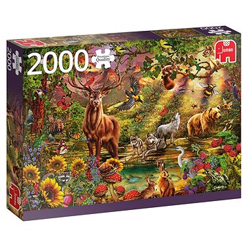Jumbo Puzzle Kouzelný les v zapadajícím slunci 2000 dílků (8710126188682)