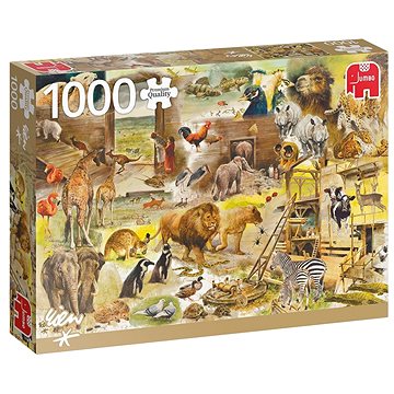 Jumbo Puzzle Stavba Noemovy archy 1000 dílků (8710126188545)