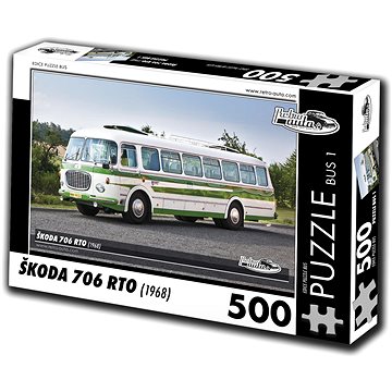 Retro-auta Puzzle Bus č. 1 ŠKODA 706 RTO (1968) 500 dílků (8594047727058)