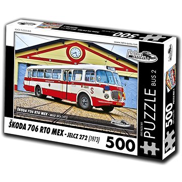 Retro-auta Puzzle Bus č. 2 Škoda 706 RTO MEX (1973) 500 dílků (8594047727720)