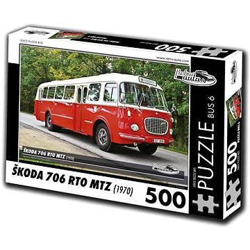 Retro-auta Puzzle Bus č. 6 Škoda 706 RTO MTZ (1970) 500 dílků (8594047727768)