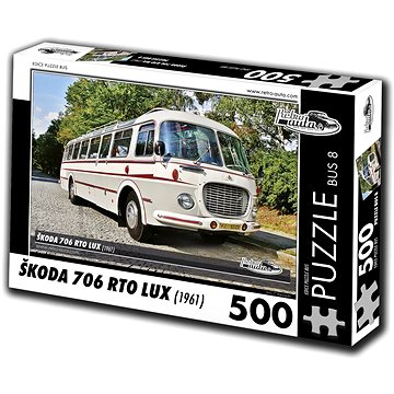 Retro-auta Puzzle Bus č. 8 Škoda 706 RTO LUX (1961) 500 dílků (8594047727782)