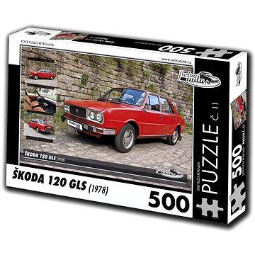 Retro-auta Puzzle č. 11 Škoda 120 GLS (1978) 500 dílků (8594047726112)