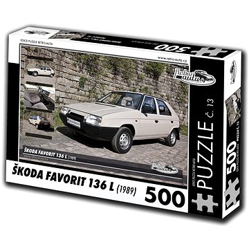 Retro-auta Puzzle č. 13 Škoda Favorit 136 L (1989) 500 dílků (8594047726136)