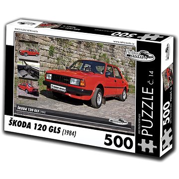 Retro-auta Puzzle č. 14 Škoda 120 GLS (1984) 500 dílků (8594047726143)