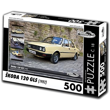 Retro-auta Puzzle č. 18 Škoda 120 GLS (1982) 500 dílků (8594047726181)
