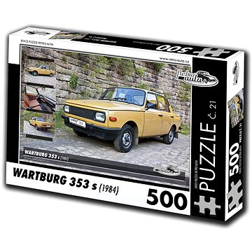 Retro-auta Puzzle č. 21 Wartburg 353 s (1984) 500 dílků (8594047726211)