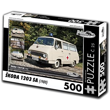 Retro-auta Puzzle č. 25 Škoda 1203 SA (1980) 500 dílků (8594047726259)