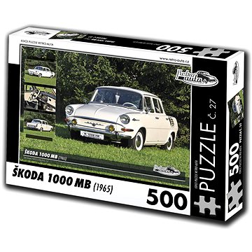 Retro-auta Puzzle č. 27 Škoda 1000 MB (1965) 500 dílků (8594047726273)