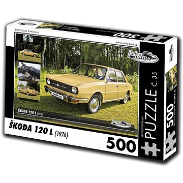 Retro-auta Puzzle č. 35 Škoda 120 L (1976) 500 dílků (8594047726358)