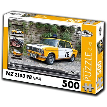 Retro-auta Puzzle č. 42 Vaz 2103 VB (1980) 500 dílků (8594047726426)