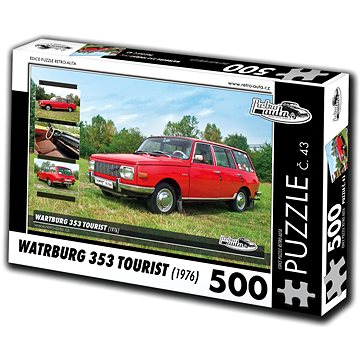 Retro-auta Puzzle č. 43 Wartburg 353 Tourist (1976) 500 dílků (8594047726433)